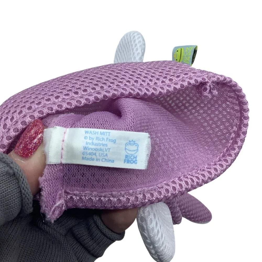 Rich Frog‎ Purple Bunny Rabbit Kids Bath Wacky Wash Mitt Puppet Mesh
